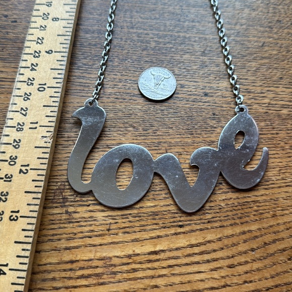 Giant Stainless Steel Love pendant 4 1/2” x 2 1/4” - Picture 3 of 3